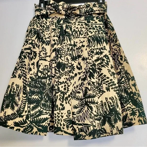 Anthropologie Black and Cream Floral Skirt - Picture 4 of 5